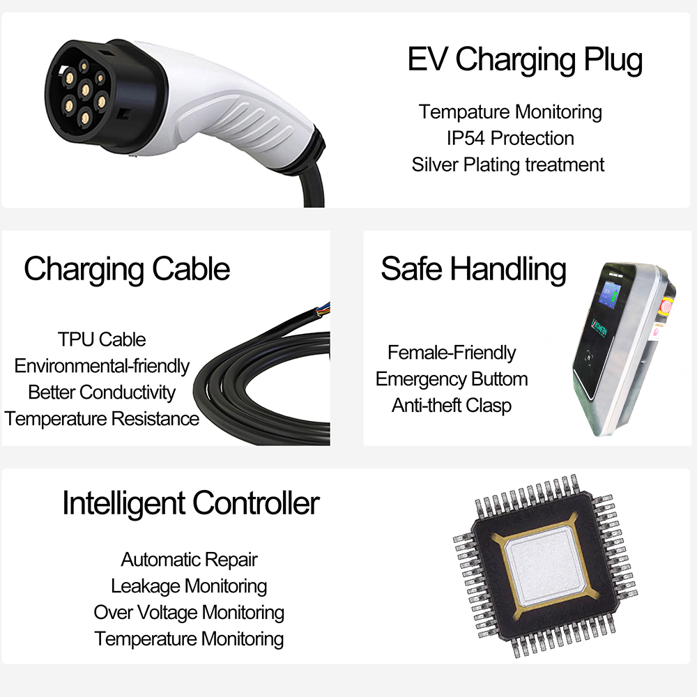 Bomern 7kw 11kw 22kw AC EV Wal - 22Kw Wallbox Type 2 Ocpp Rfid ulasan dan harga