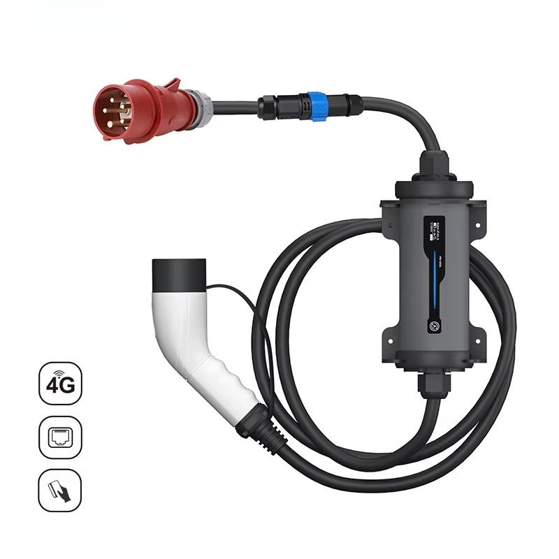 Type 2 to Red CEE Plug Electri - Portable Ev Charger 32A Type 2 Cee Plug ulasan dan harga